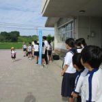 さわやか挨拶運動　中学生と共に