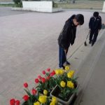 朝の奉仕活動　６年生