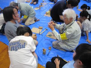 「森の寺子屋」竹楽器づくり（５・６年生）★　６月１７日