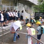 小中連携さわやか挨拶運動１日目　★　６月２６日